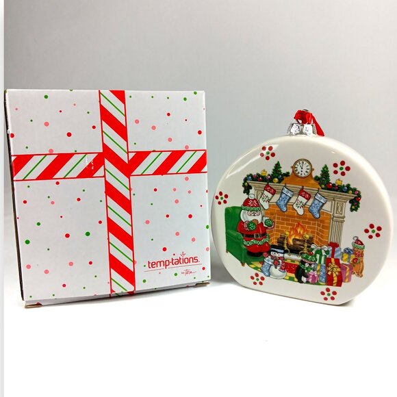 TEMPTATIONS-Christmas-Ornament-SANTA-w/Recipe-Holiday Decoration-Gift- Party - Picture 2 of 7